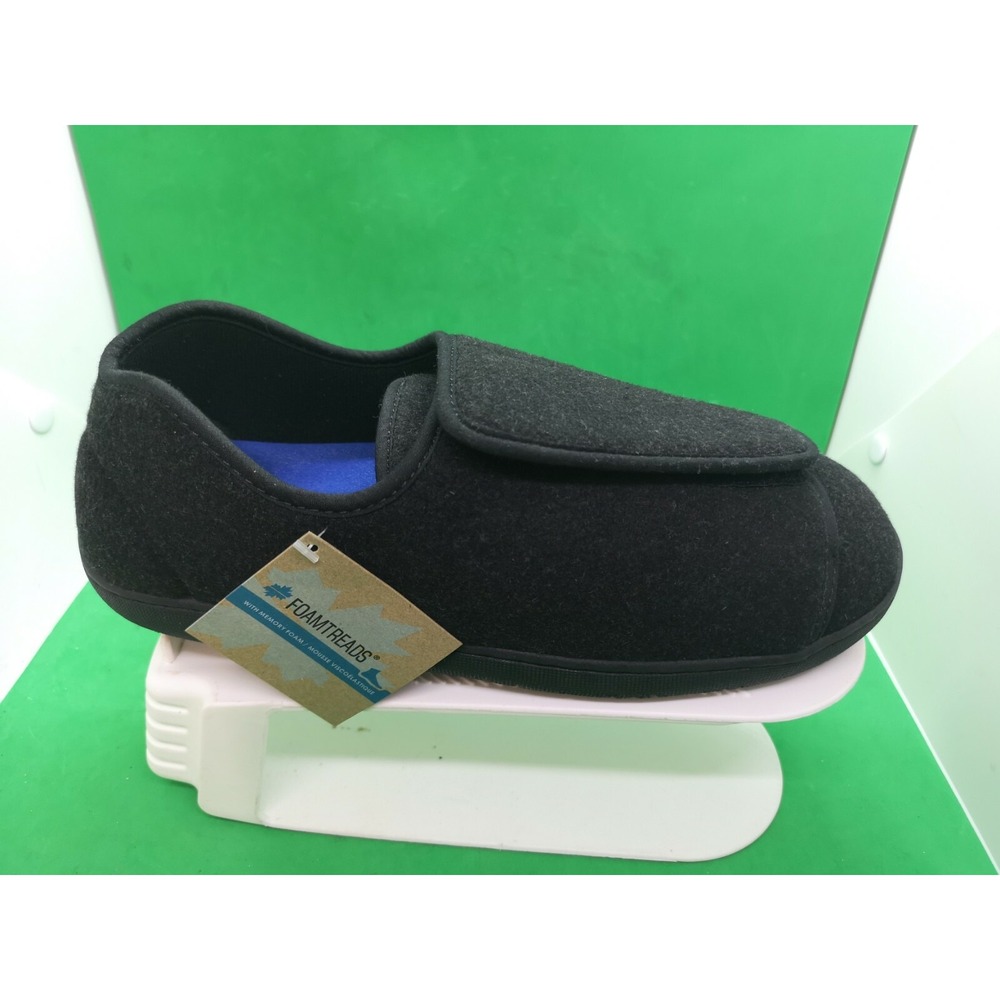Foamtreads Mens Doctor 2 Adjustable Slippers Black Casual Comfort Shoes Siz 9 ED